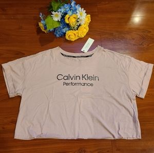 Calvin Klein Light Pink Crop Top Size XL